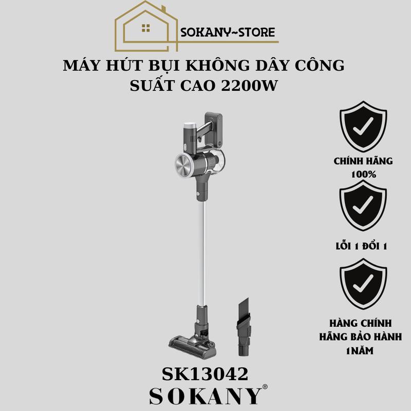 Máy hút bụi cầm tay SOKANY công suất cao 2200W hút siêu êm SK13042 Làm Sạch