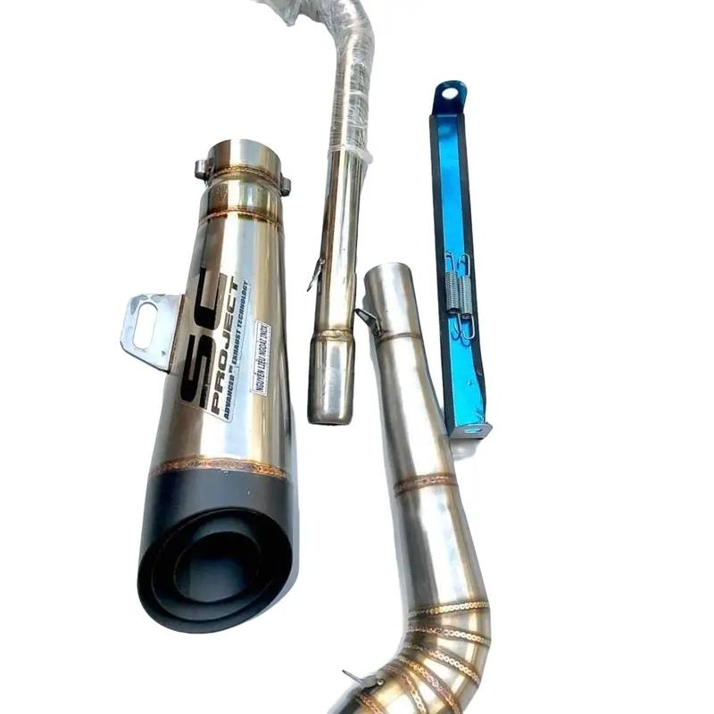 Ống xả thoát khí bô SC và cuốn hai khúc chất liệu inox Phụ Tùng pô pô zin  sirius pô  uma