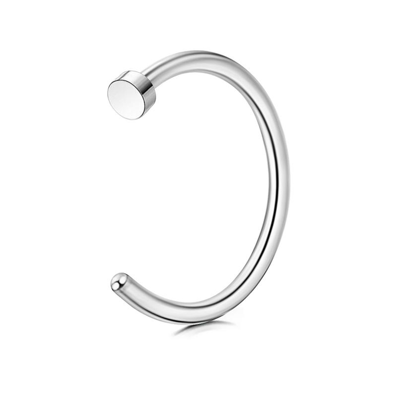Product Introduction of Stainless Steel Personality No-Punch Lip Ring C-Shaped Non-Piercing Fake Lip Stud Unisex Nose Ring Ear Clip Lip Clip Piercing Jewelry 4