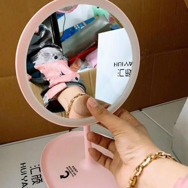 Gương đèn led cảm ứng, hình tròn, để bàn trang điểm - Decor Phòng, Decor 4
