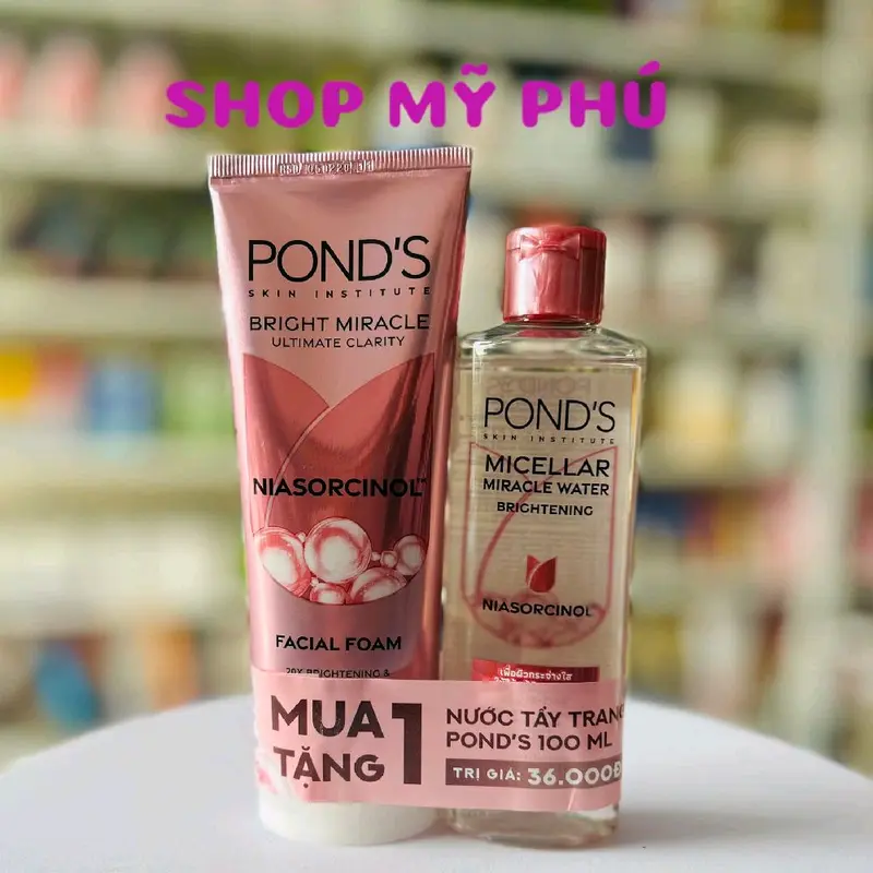 Sữa rửa mặt POND'S chai 100ml( tặng 1 nước tẩy trang 100ml hoặc 3 tuýp Pond’s 2