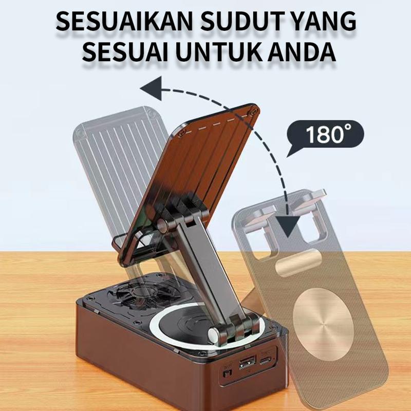 Dudukan ponsel power bank speaker tiga dalam satu dudukan tablet desktop malas multifungsi yang dapat dilipat dan berputar 1
