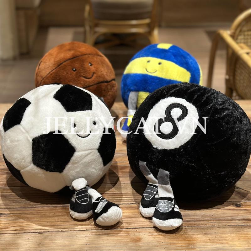 Gấu Bông Bóng Đá, Jellycat Bóng đá, Bóng đá, Rổ, Chuyền Nhồi Bông, Búp Bê Hình Quả Bóng Đá Dễ Thương size 35cm