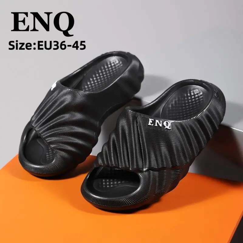 ENQ New Eva Slippers Men's Women's Sandals Fashion Indoor Outdoor Rainy Season Slides Boy Girl Footwear Flip Flop Comfort Walking Shoes
