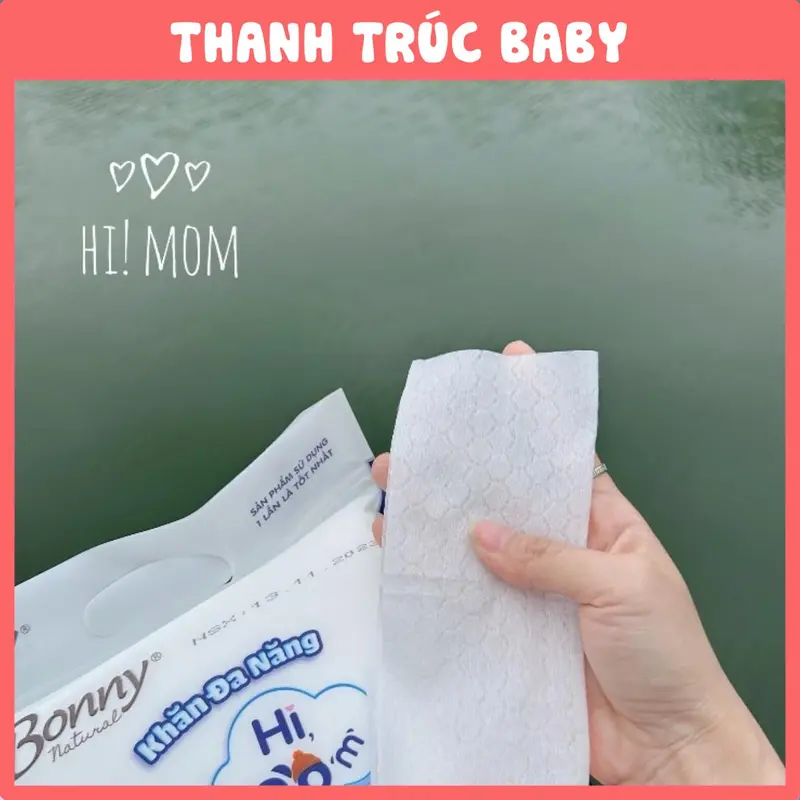 Combo 3 Gói Khăn Khô Đa Năng Hi! Mom, Bonny - Loại 300g - An Toàn, Tiện Lợi 3