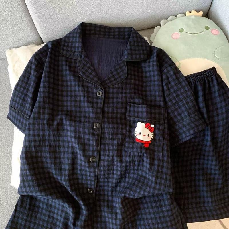 Product Introduction of Bộ Pijama Ngắn Tay Chất Cotton Sữa Mềm Mịn Hàng Quảng Châu - Quần Ngủ, Pijama, Nữ, Women 8