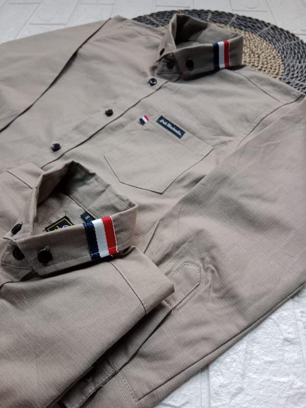 Mooda Moody - Kemeja Anak Lengan Panjang Warna Coklat Muda Kemeja Anak Warna Coklat Fashion 5
