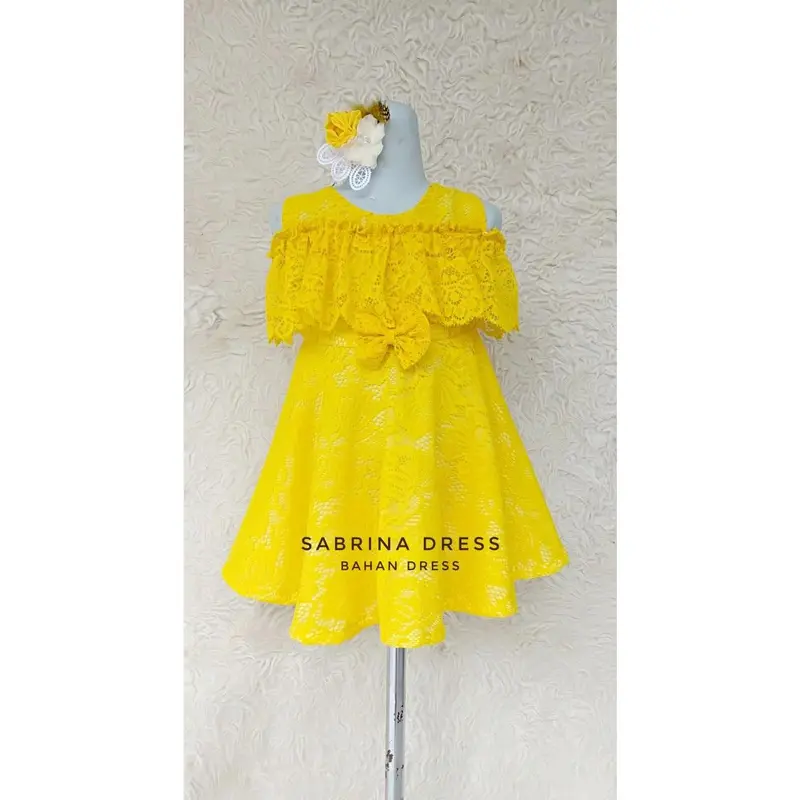 Dress Sabrina brokat | Dress anak | Dress dewasa | Dress cantik | Dress kekinian | Dress murah |  Dress couple | dress brokat | dress tile | baju pesta 3