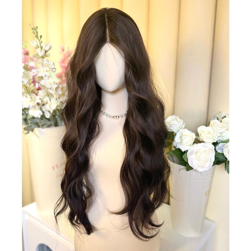 SIÊU DA LƯỚI T SD05 XOĂN HIPPIE 65CM (kèm lược+ dưỡng + lưới trùm + cuốn lô ) chất liệu được làm bằng sợi tơ) dùng nhiệt 160-180 độ c . Tóc Giả Nữ Wig Women