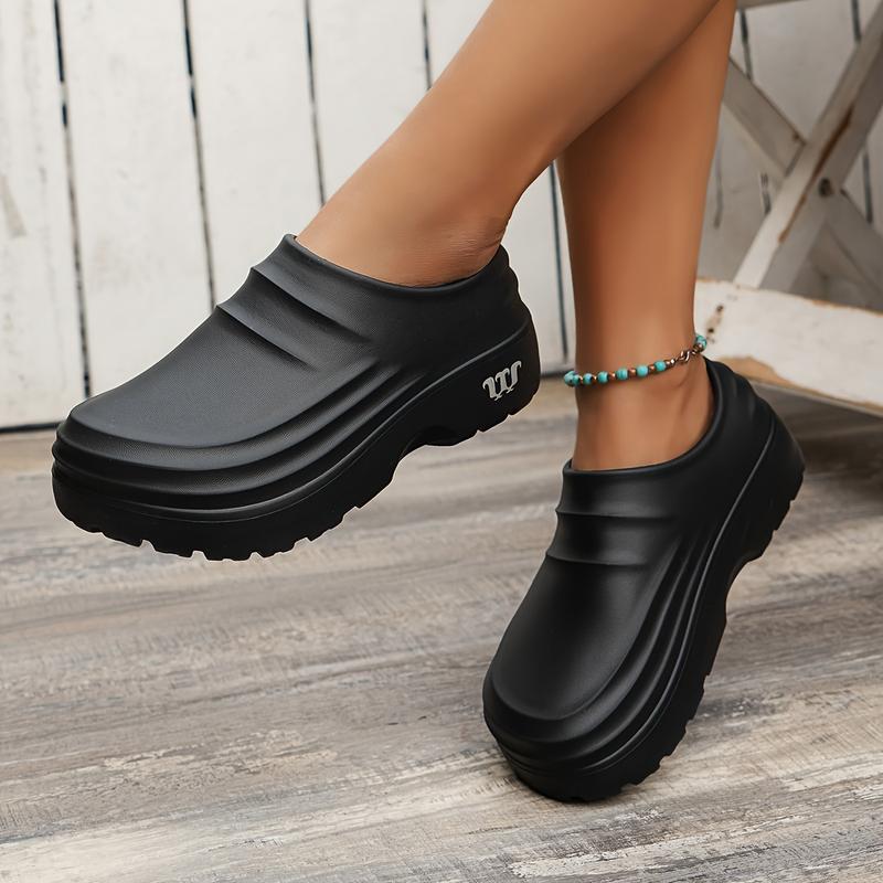 TikTok Shop Women s EVA Solid Chef Shoes Comfy Non Slip Slip On Work Shoes Waterproof Comfort Closed Toe Shoes