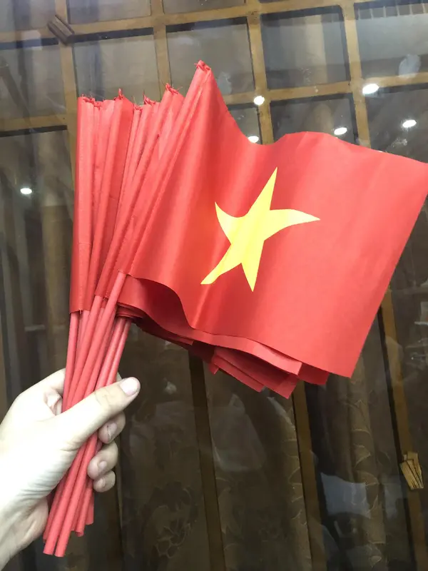 Lá cờ Tổ Quốc cầm tay, Cờ Đỏ Sao Vàng in 2 mặt, cờ Việt Nam cổ vũ ByRian 2