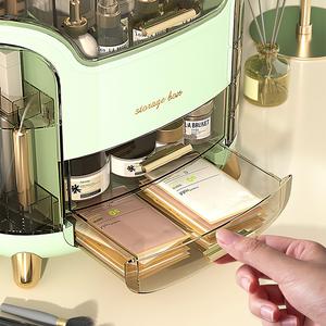 Kotak Penyimpanan Kaca, Bekalan Solek Kosmetik Mewah Supplies wearproof wrapped kotak & tong penyimpanan penjimatan ruang desktop kotak & tong penyimpanan pakaian with lids kitchens susun kecantikan dengan petak workspace tahan habuk bilik tidur work