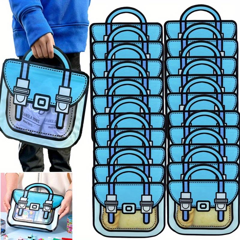 20 Pack 7.87*7.48*2.36 inch Cartoon Backpack Goodie Storage Bags ...