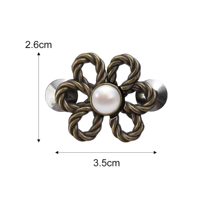 Product Introduction of 2Pcs Detachable Exquisite Six-petal Flower Waist Buckle Adjustable Tighten Waist Buckle Jeans Pants Trousers Snap Fastener No Sew 22