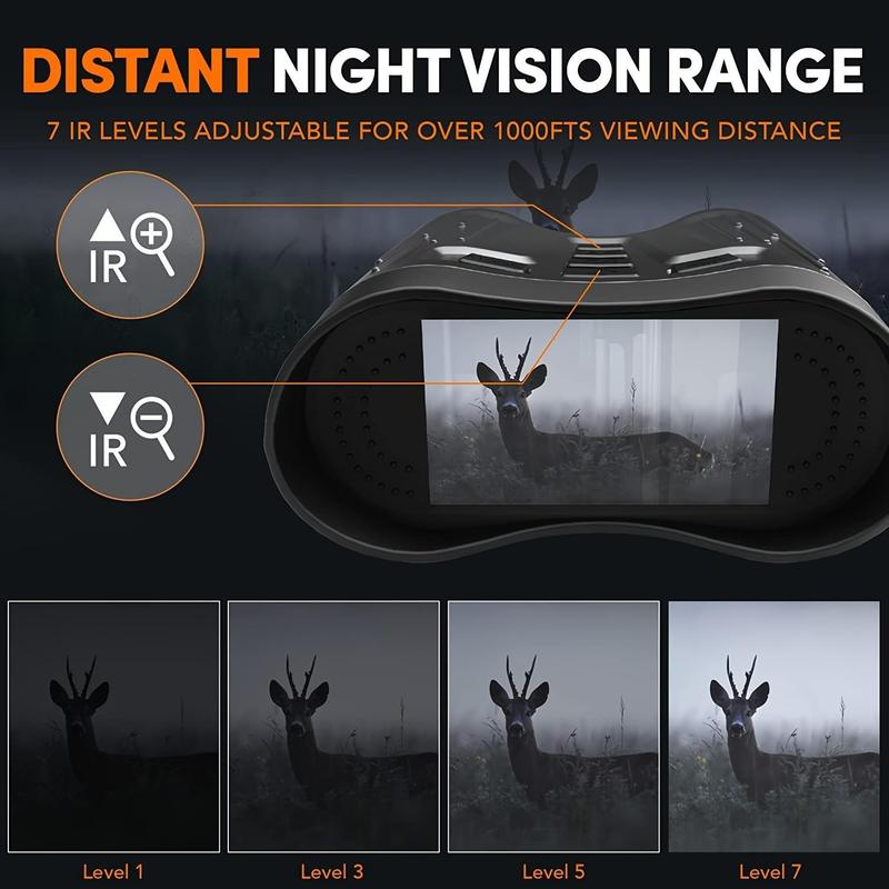 Product Introduction of 4K Night Vision Goggles, 8x Digital Zoom Binoculars with Infrared Technology, Large Screen Display Binoculars for Camping, Hunting & Security Needs 2