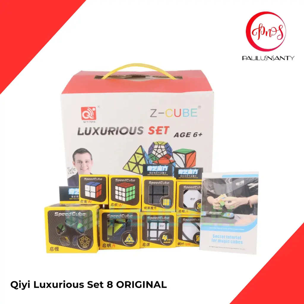 Cube Puzzle Qiyi 8 Cubes Bundle Blackbase (Isi 8) Kubus Mini Kreatif Latihan Strategi