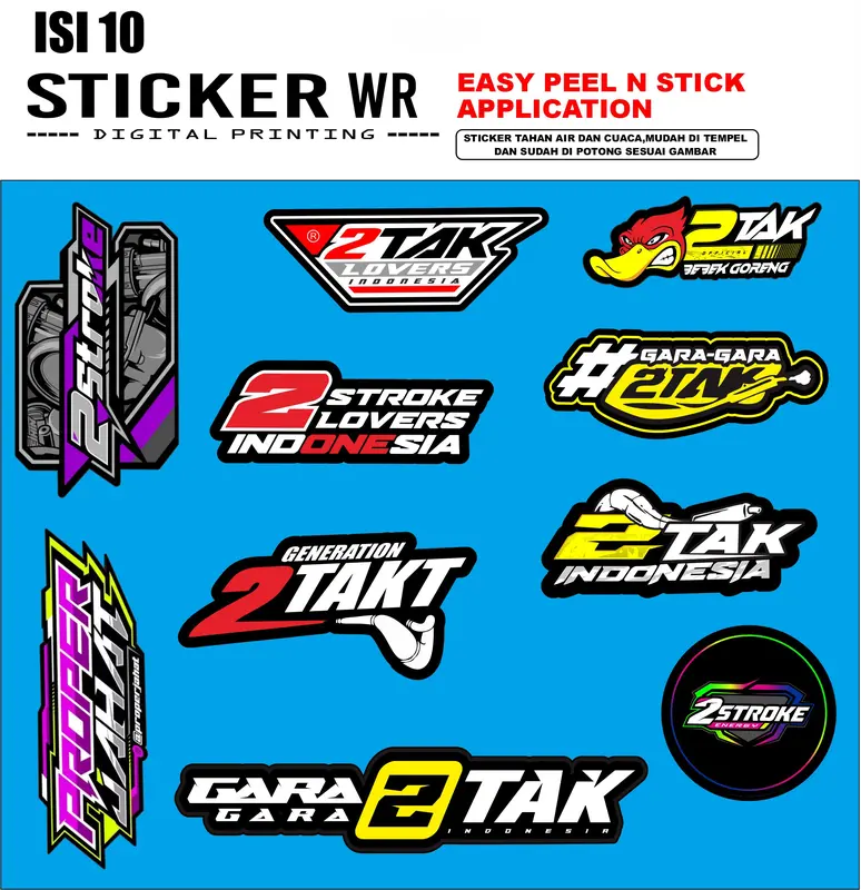 Stiker Pack 2 TAK Hologram Isi 31 Paper Stationery Sticker Waterproof 1