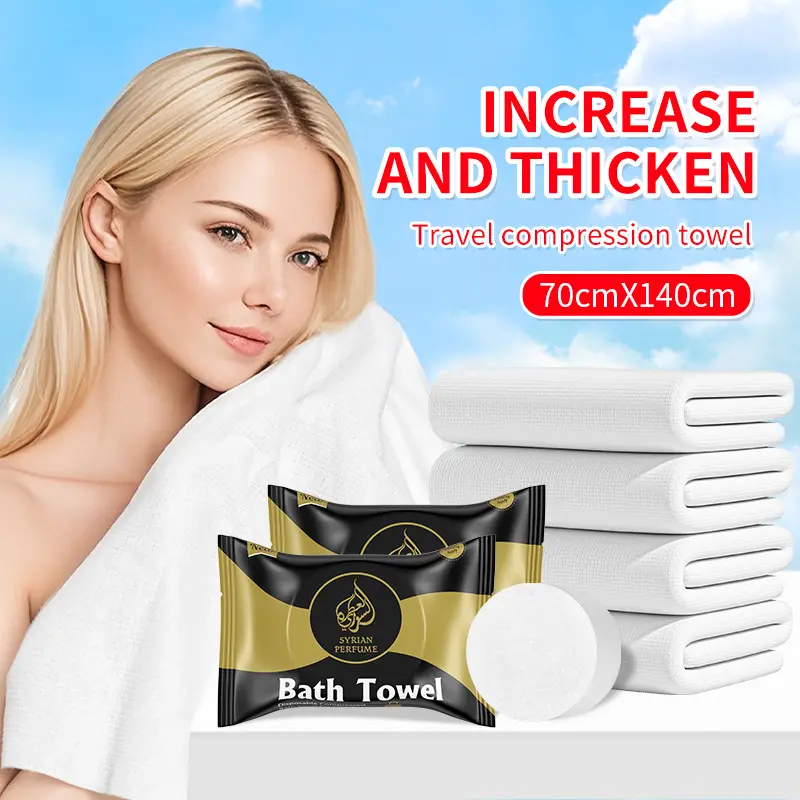 Disposable Compressed Bath Towel plus-Sized Thickened Travel Portable Compressed Bath Towel Towel