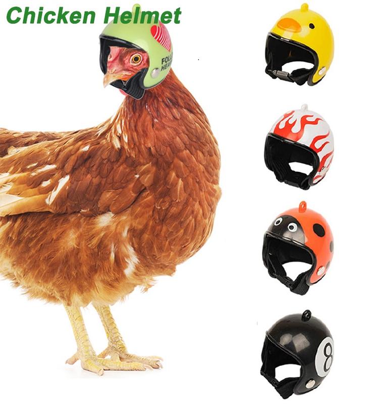Product Introduction of 1pcs Chicken Helmet Fuuny Hat Hen Pet Protective Gear Sunscreen Rain Helmet Toy Pet Small Pet Supplies 1