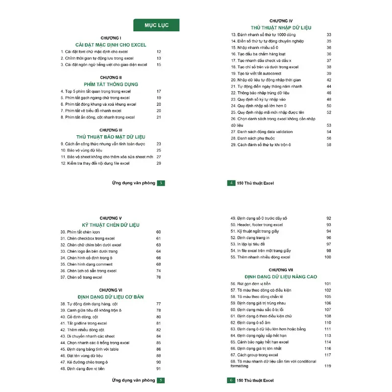Combo 2 Sách Excel Từ Cơ Bản Đến Nâng Cao Và 150 Thủ Thuật Excel Ứng Dụng Văn Phòng - Thầy Nguyễn Quang Vinh -  Tặng Bảng Hàm Excel + Túi Vải 7