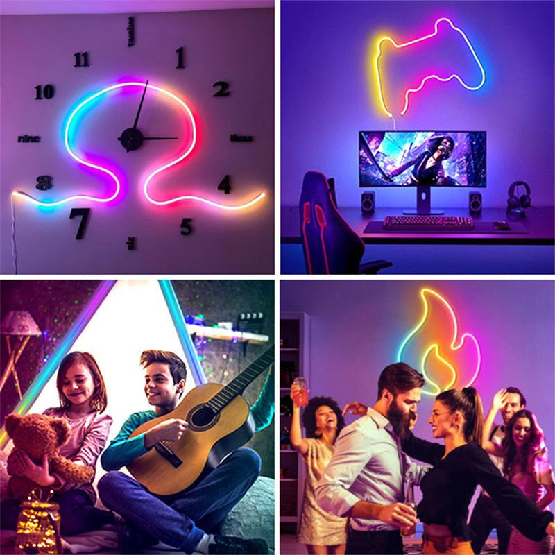 Product Introduction of Lampu Neon Flex Running RGB 3 Meter Remote Led Strip Bluetooth USB Kamar Tidur Hias lampu  running aesthetic 40