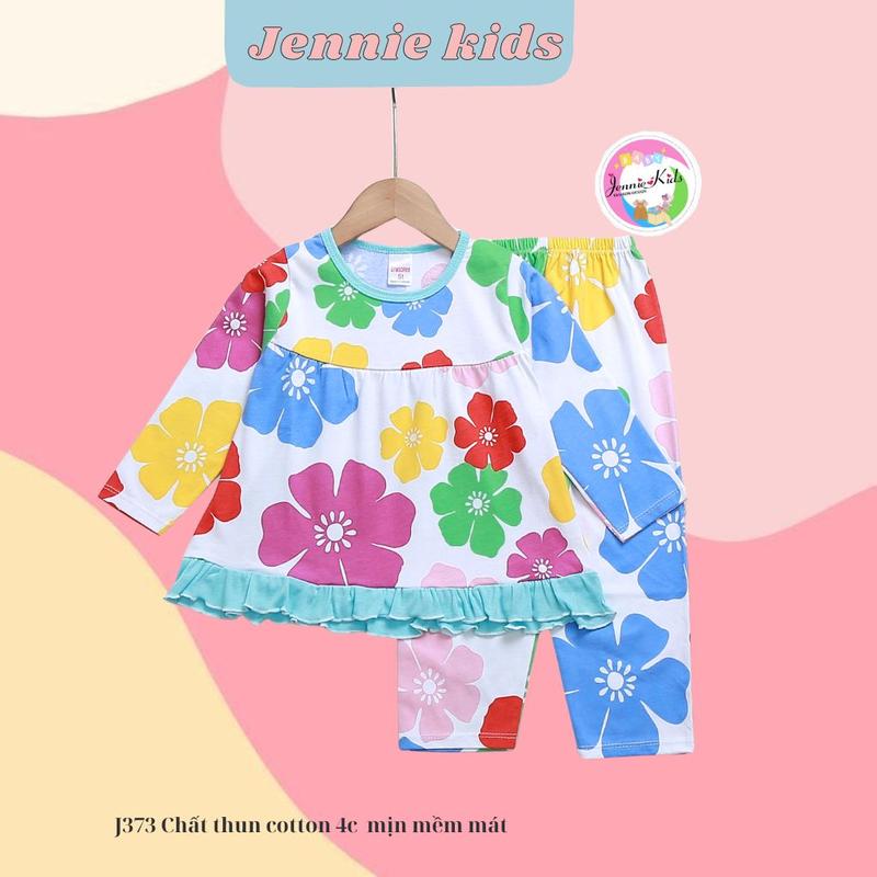  Đồ bộ thu đông bé gái  bộ bé gái tay dài baby doll bé 2-5 tuổi thun cotton vnxk Jennie kids J519 