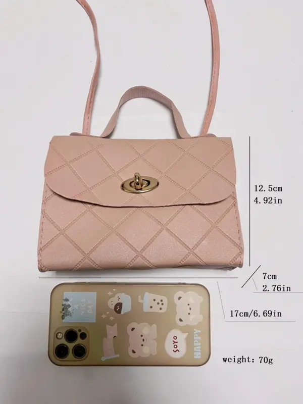 Fashion Quilted Pattern Pu Leather Crossbody Bag, Casual Solid Color Shoulder Bag for Women, Trendy Versatile High-quality Daily Commuting Bag, Sling Purse 5