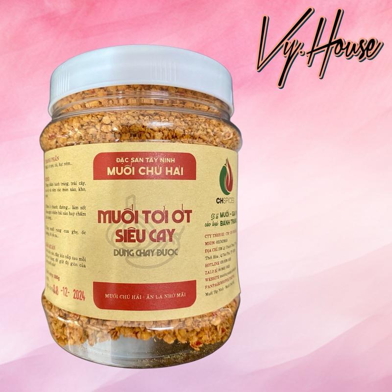 Muối tây ninh Chú Hải Loại Tỏi Ớt Cay Nhiều 500g