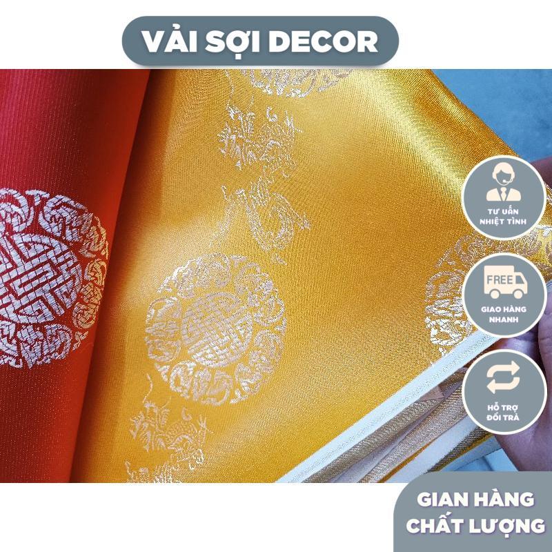 Product Introduction of Vải gấm đỏ , vàng chữ thọ khổ 90cm 22