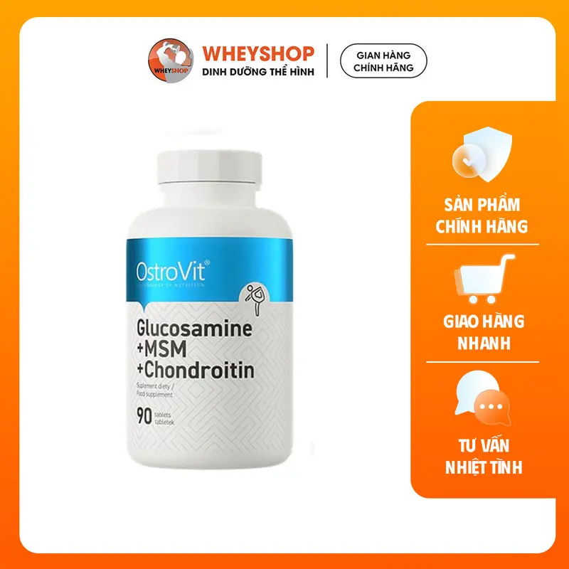 Viên uống hỗ trợ cải thiện cho khớp - Ostrovit Glucosamine Chondroitine OptiMSM (90 viên) - WHEYSHOP VN 0