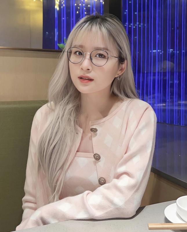 TINGOAN - Áo cardigan set len xù crop kẻ quả trám quây hồng nhạt tingoan LOVE YOU BACK CARDIGAN/PK phiên bản mới nhất 2023