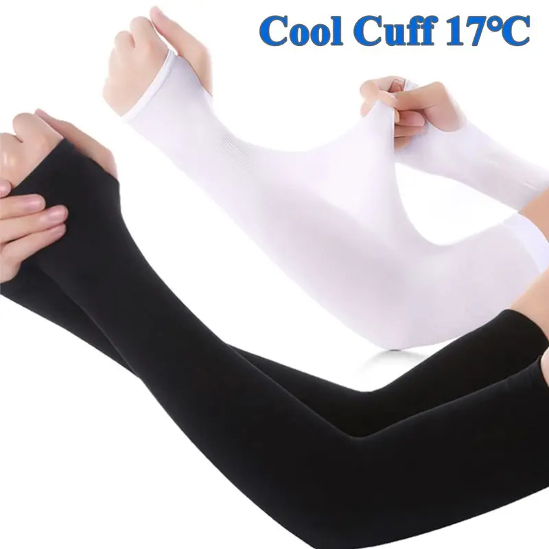 2pcs(1 Pair) Men Women Arm Sleeves Sports Sleeve Sun UV Protection Hand Cover Cooling Warmer for Running Fishing Cycling Ski - Universal, Daily Use, Polyester Fabric 1