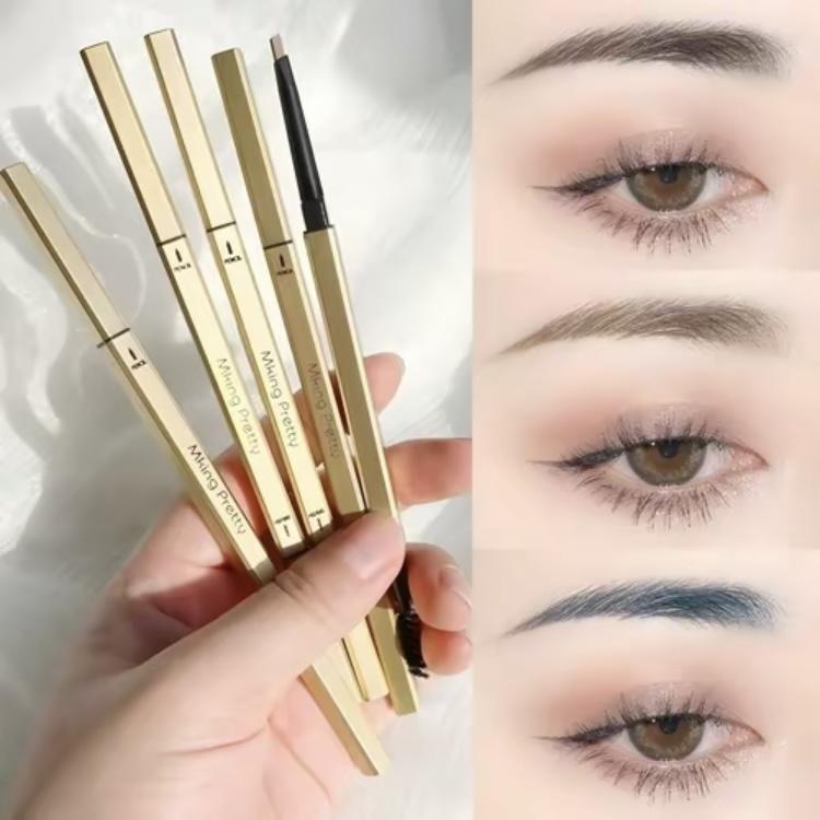 Bút chì lông mày hai đầu vàng nhỏ Trang Điểm Mỹ Phẩm，  phấn kẻ chân mày carslan 1