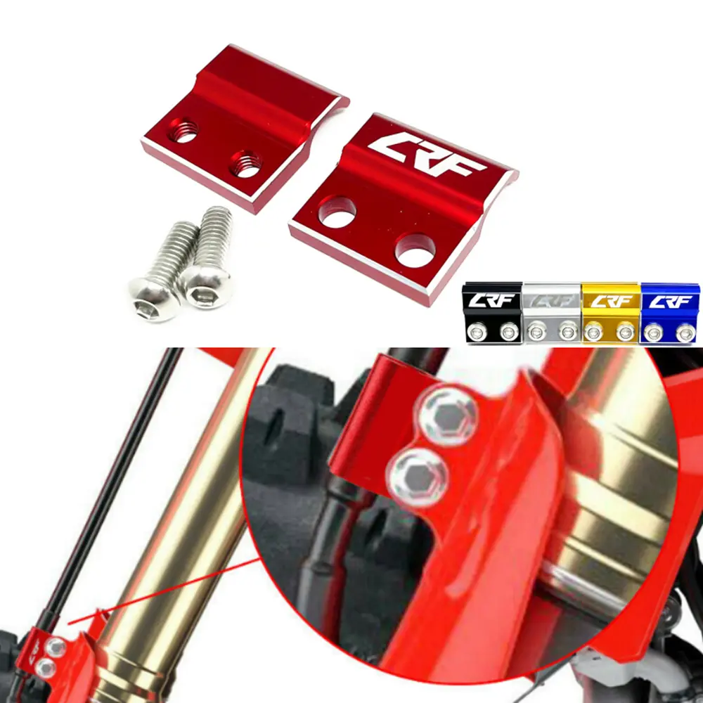 CRF LOGO Front Brake Lines Hose Clamp Holder For HONDA CRF 125R 150R 250R 250X