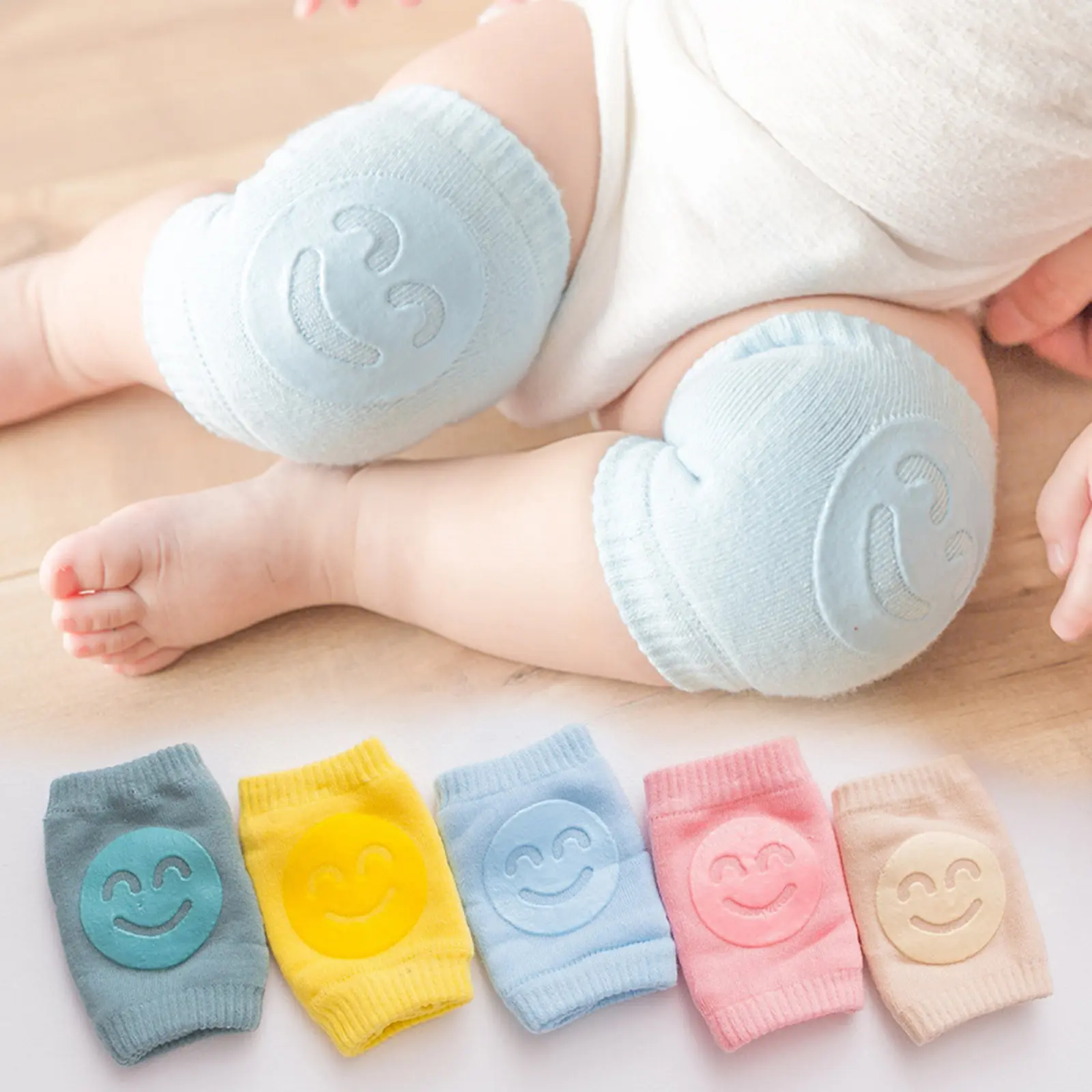 Miếng Đệm Đầu Gối Chống Trượt Tập Bò Cho Em Bé 1 Cặp Đệm Khuỷu Tay An Toàn Cho Trẻ Sơ Sinh Và Trẻ Mới Biết Đi