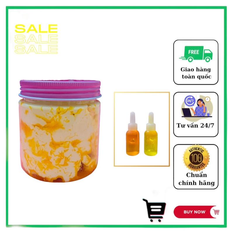 Kem cốt thái rỉ dầu vàng 220gr kèm muỗng và kích trắng