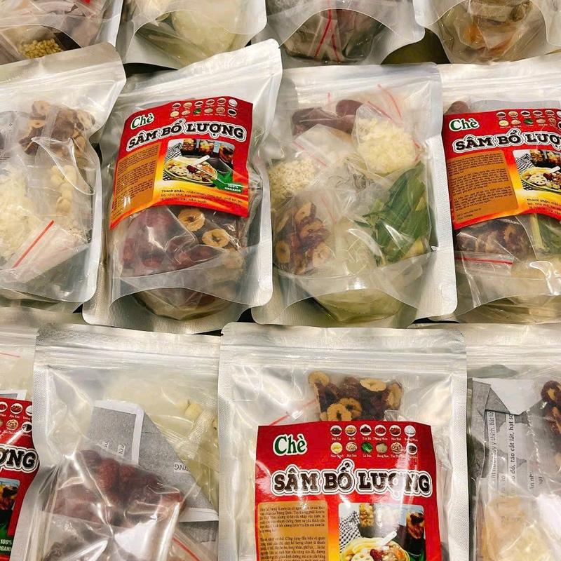 Sâm bổ lượng 1 set 400gr gồm 10 nguyên liệu có sẵn trong 1 set. Sâm bổ lượng thanh mát cơ thể. Chè sâm bổ lượng. 5