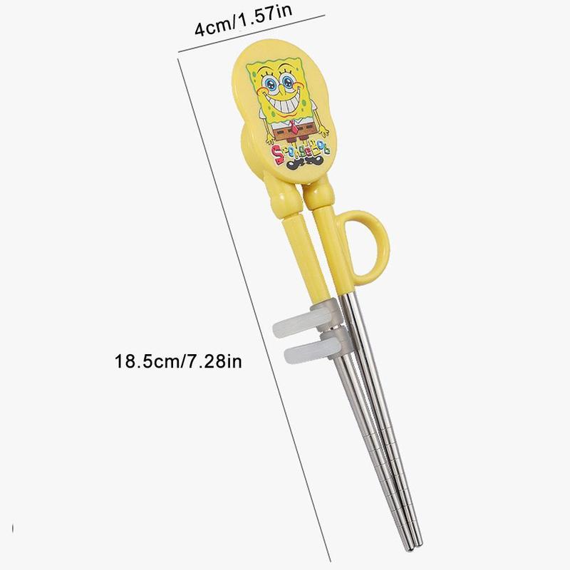 Đào Tạo Trẻ Em Em Bé Đũa Bằng Thép Không Gỉ, Thiết Kế Hoạt Hình, Thích Hợp Cho Trẻ Em Và Người Mới Bắt Đầu, Q6R8 1