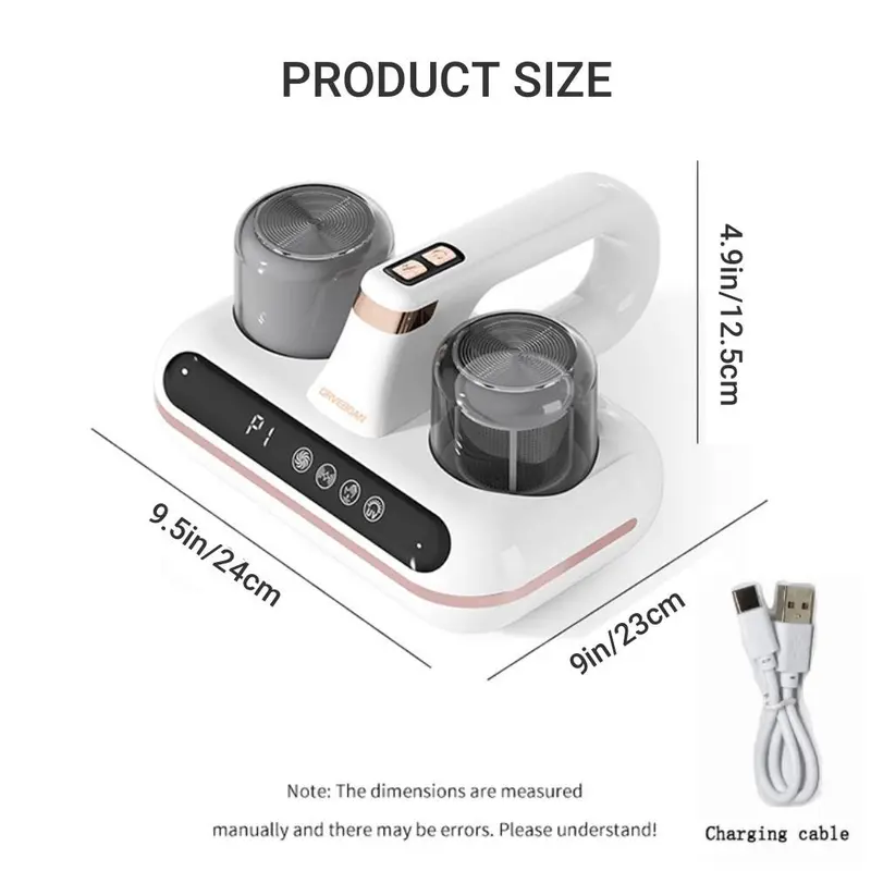 5-in-1 Cordless Vacuum Cleaner, Low Noise Vacuum Cleaner for Dust, Bed, Carpet, Couch, Sofa, Handheld Vacuum, Dust Collector with UV-C Light & Ultrasonic Technology, Home Appliances, Dust Mite Vacuum, Gifts for Girlfriend, Home Essentials 1