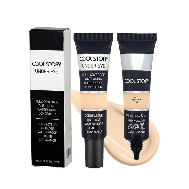 Long Lasting Concealer & Foundation, 1 Count Waterproof Full Coverage Flawless Makeup Cream, Makeup Product for Women & Girls, Cosmetic 3