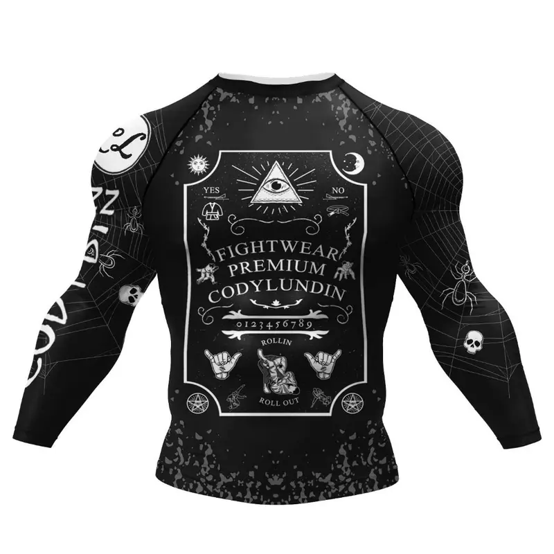 Áo tay dài tập luyện Rashguard BJJ MMA bơi lội 047 2