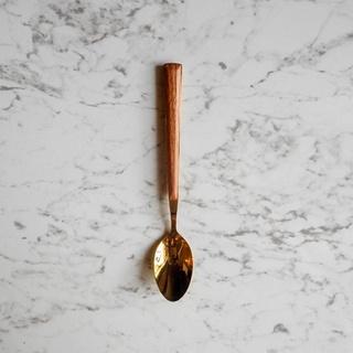 Gambar Brewsuniq - Wooden Accent Gold Tea Spoon / Sendok Teh Cantik Unik Estetik Minimalis Set Kitchenware dari Brewsuniq Store Kota Medan Tokopedia