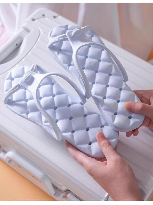 Portable Foldable Slippers, Lightweight Non-slip Slippers for Travel, Comfortable Soft Slippers for Indoor & Outdoor Wear 2