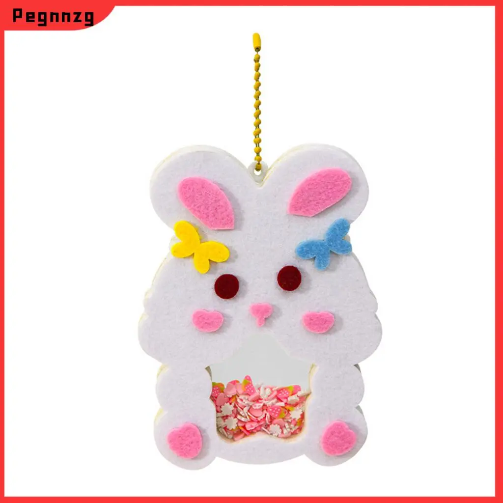 Pegnnzg- Kids Animal Craft Kit Diy Cartoon Animal Doll Sewing Kit Fun Handmade Craft for Kids Non-woven Fabric Hanging Decoration Set Gift for Boys and Girls Beginner Friendly