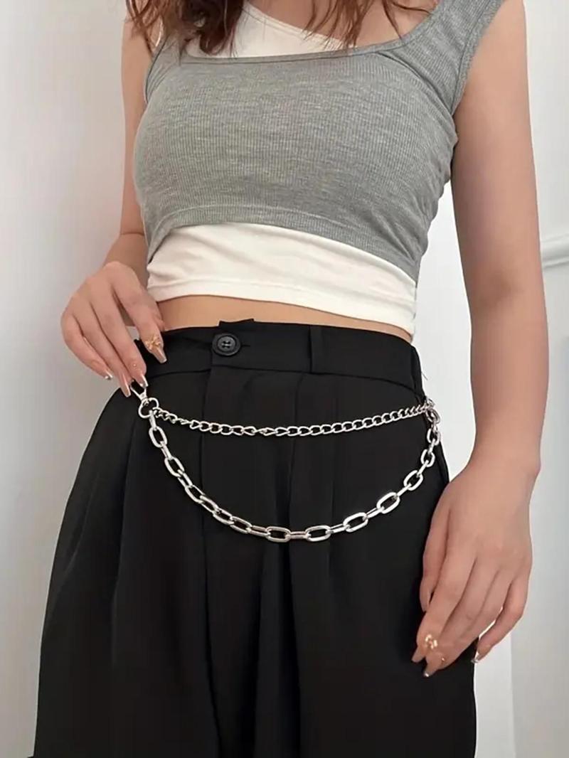 Product Introduction of Women's Fashion Chain Belt, Casual Waistband for Jeans, Fashion Belt for Party, Daily Clothing Decor, Trendy All-match & Exquisite Belt for Birthday Gift 8