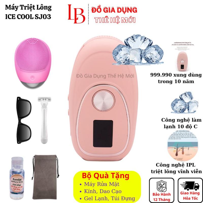 Máy triệt lông lạnh ICE COOL HAIR REMOVAL DEVICE BT03 sở hữu công nghệ triệt lạnh xuống tới 6 độ C Đồ Gia Dụng Thế Hệ Mới Laser Dưỡng Da Body Nữ