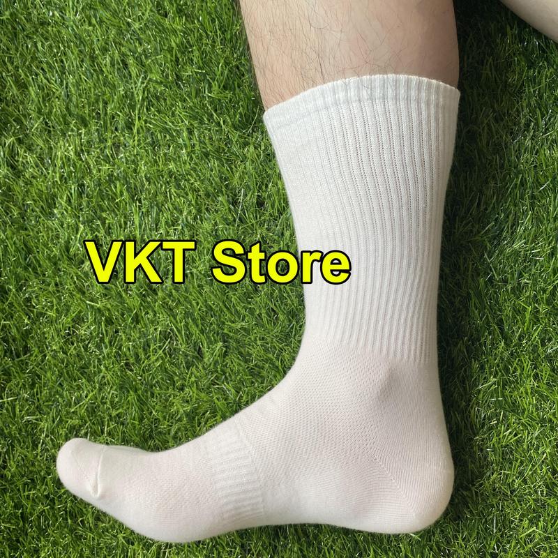 [VKT Store][LOẠI ĐẸP][SET 10 ĐÔI] Tất vớ thể thao cổ cao, lửng, thấp nam nữ loại cao cấp chun bàn dày dặn, lỗ thoáng khí giảm hôi chân Cotton Sport Thun thêu