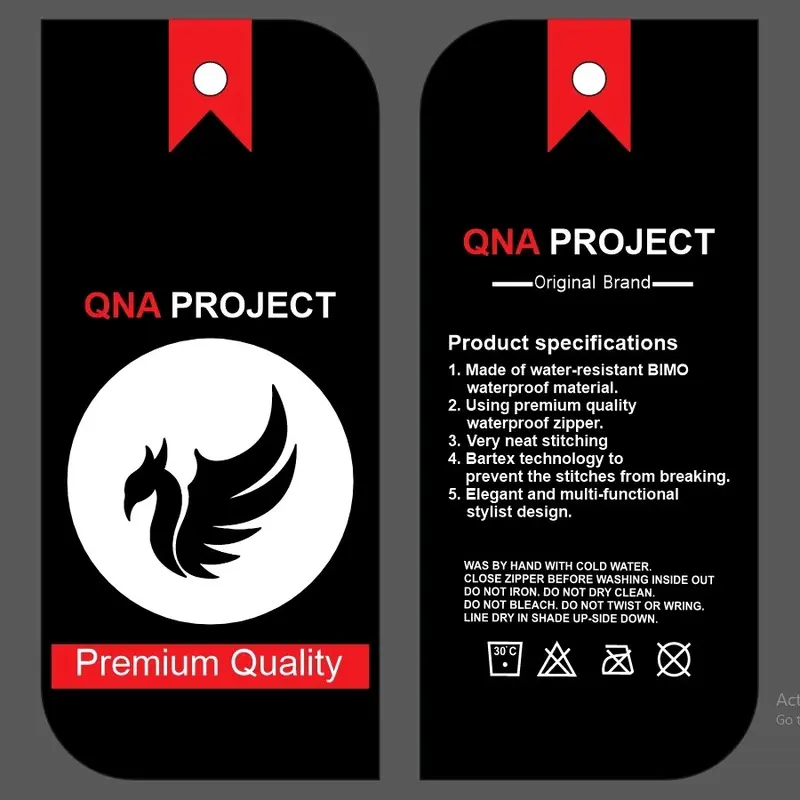 QNA PROJECT - Kepler Clutch Bag - Pouch Pria Wanita Tas Selempang Hand Bag Sling Bag Shoulder Bag - Waterproof - Hitam 8