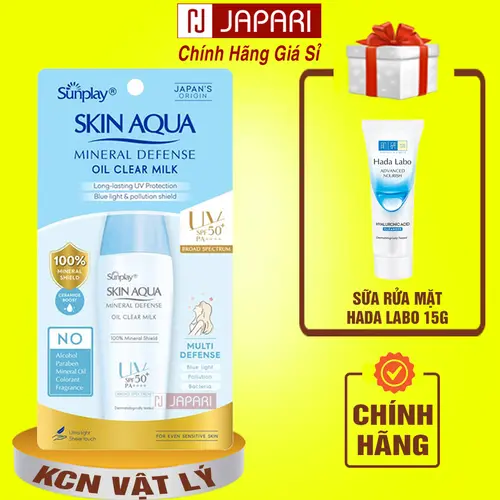Kem Chống Nắng Vật Lý Skin Aqua Sunplay Nắp Xanh Kiềm Dầu Dưỡng Ẩm Da Dầu Mụn, Nhạy Cảm, Bà Bầu-Kcn Cho Bé Trẻ Em Japari