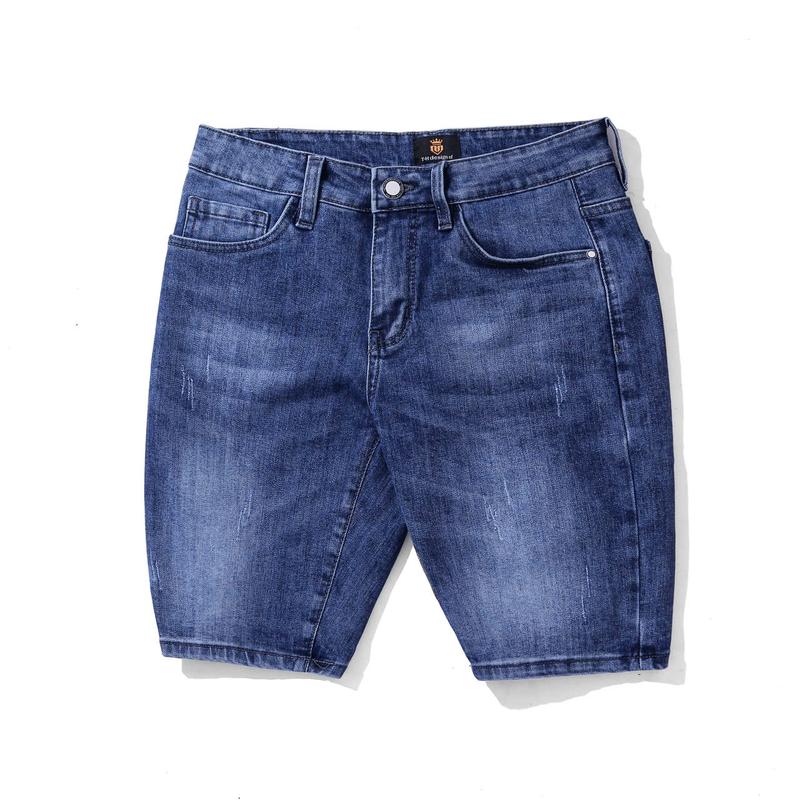 Quần short jean nam Mã TH1105 THFashion chất vải denim cao cấp co giãn màu khói nhạt size 28 29 30 31 32 33 35 36 Menswear Có Túi